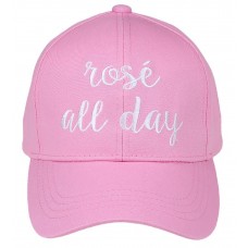 C.C Mujer&apos;s Embroidered Pink ROSE ALL DAY Adjustable Baseball Hat Cap GNO  eb-86053269